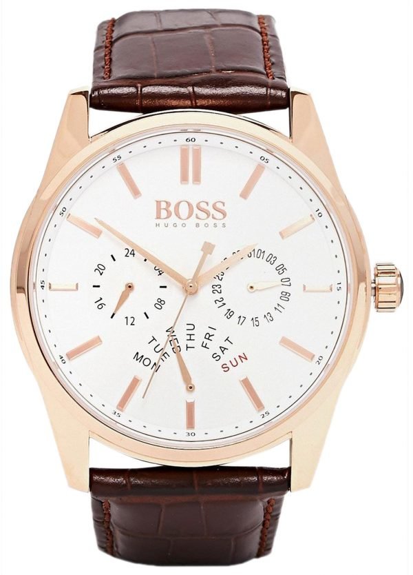 Hugo Boss Heritage 1513125 Kello Valkoinen / Nahka