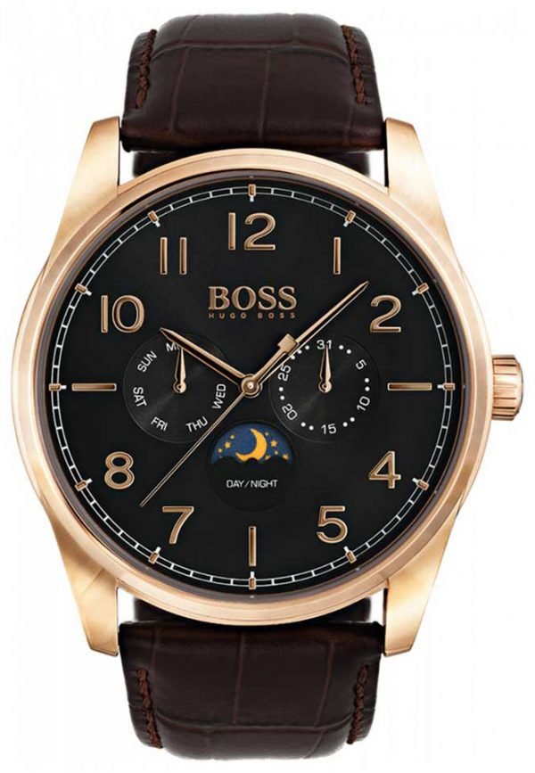 Hugo Boss Heritage 1513468 Kello Musta / Nahka