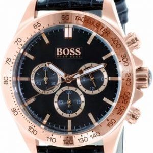 Hugo Boss Ikon 1513179 Kello Musta / Nahka