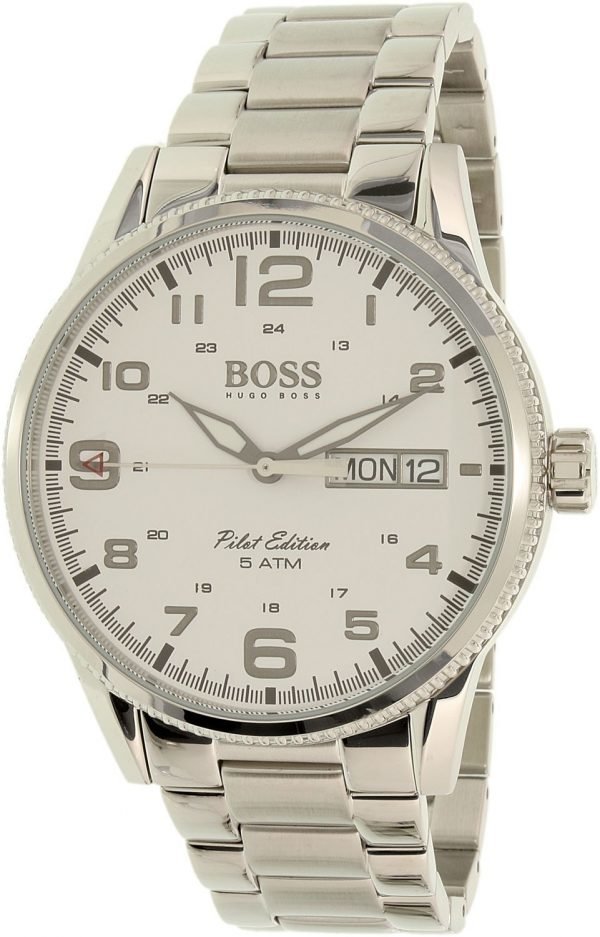 Hugo Boss Pilot Vintage 1513328 Kello Valkoinen / Teräs