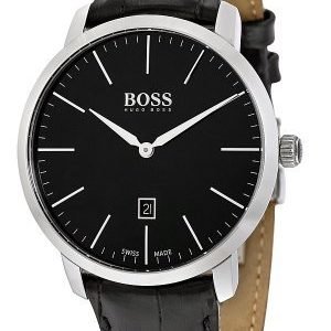 Hugo Boss Swiss Made 1513258 Kello Musta / Nahka