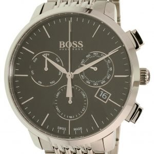 Hugo Boss Swiss Made 1513267 Kello Musta / Teräs