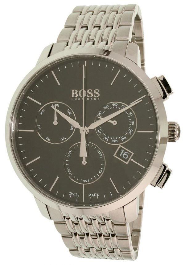 Hugo Boss Swiss Made 1513267 Kello Musta / Teräs