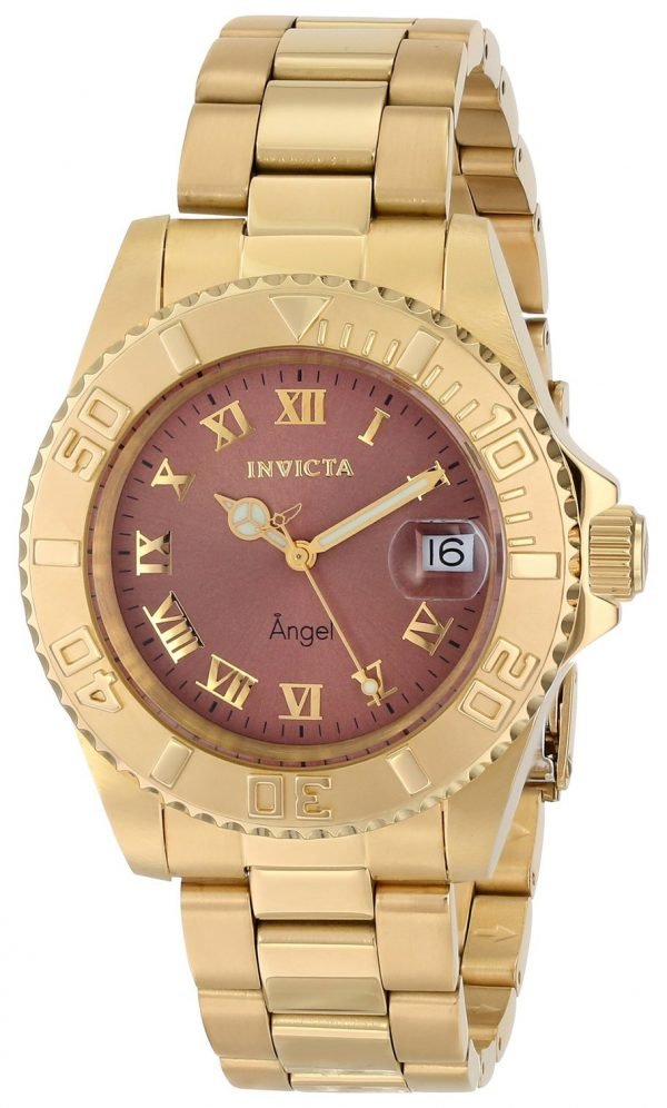 Invicta Angel 14365 Kello Ruskea / Kullansävytetty Teräs