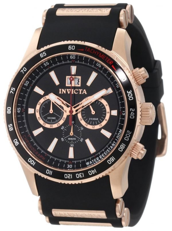 Invicta Aviator 1238 Kello Musta / Punakultasävyinen