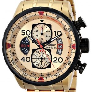 Invicta Aviator 17205 Kello Samppanja / Kullanvärinen Teräs