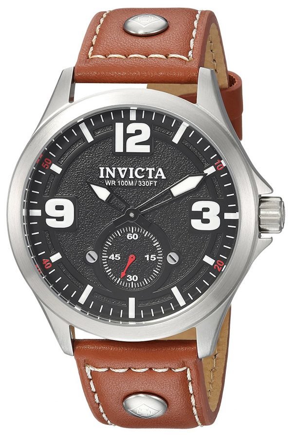 Invicta Aviator 22528 Kello Musta / Nahka