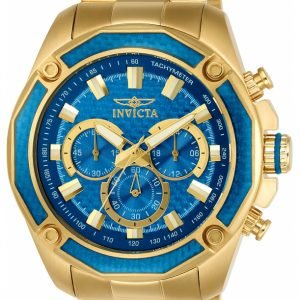 Invicta Aviator 22805 Kello Sininen / Kullansävytetty Teräs