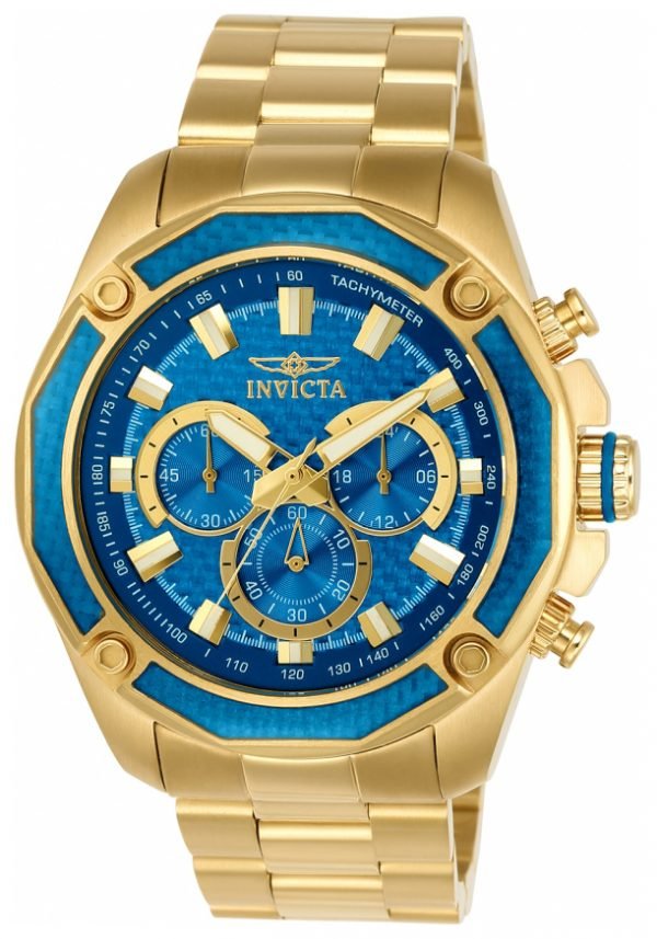 Invicta Aviator 22805 Kello Sininen / Kullansävytetty Teräs