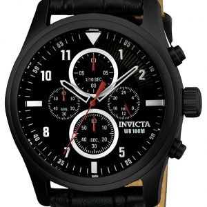 Invicta Aviator 22978 Kello Musta / Nahka