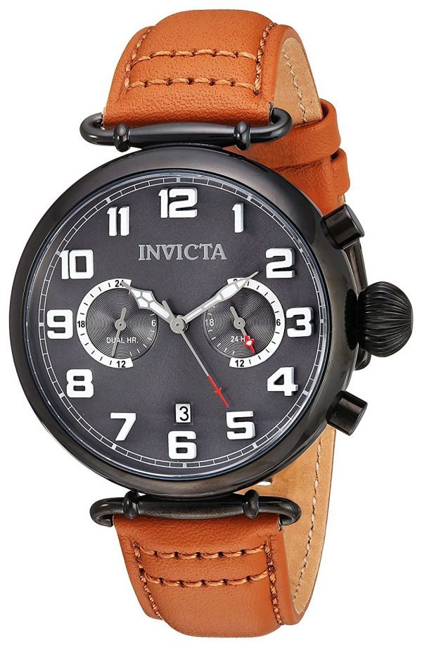 Invicta Aviator 22983 Kello Harmaa / Nahka