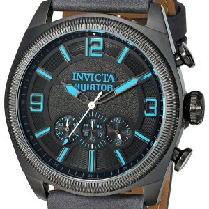 Invicta Aviator 22987 Kello Musta / Nahka