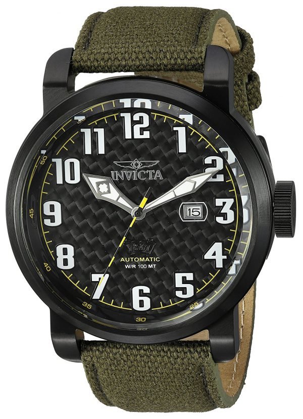 Invicta Aviator 23075 Kello Musta / Nahka