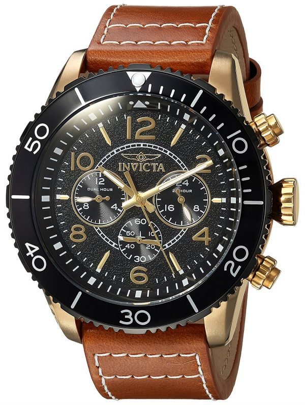 Invicta Aviator 24553 Kello Musta / Nahka