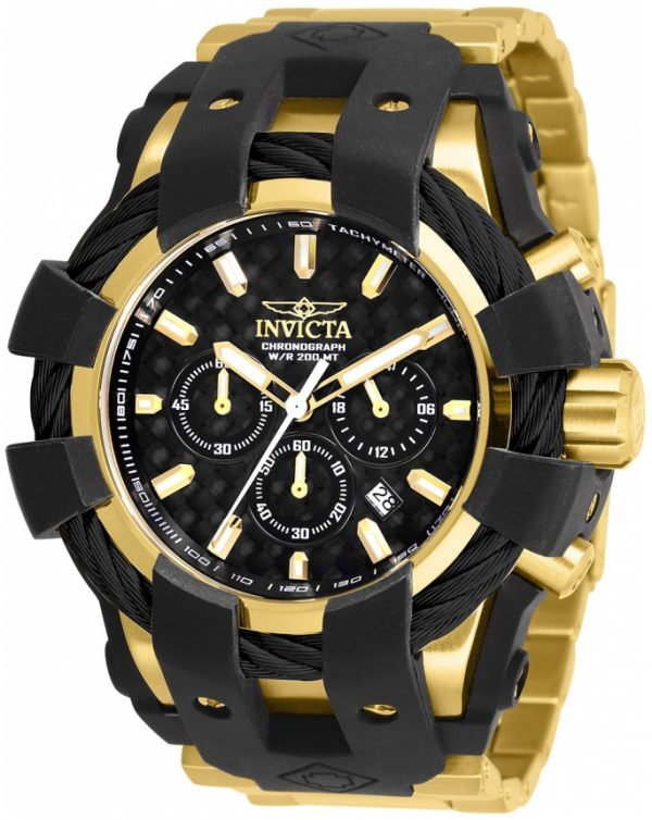 Invicta Bolt 26674 Kello Musta / Kullansävytetty Teräs