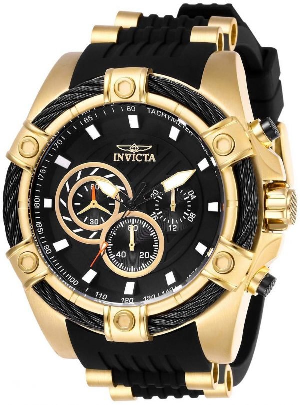 Invicta Bolt 26818 Kello Musta / Kullansävytetty Teräs