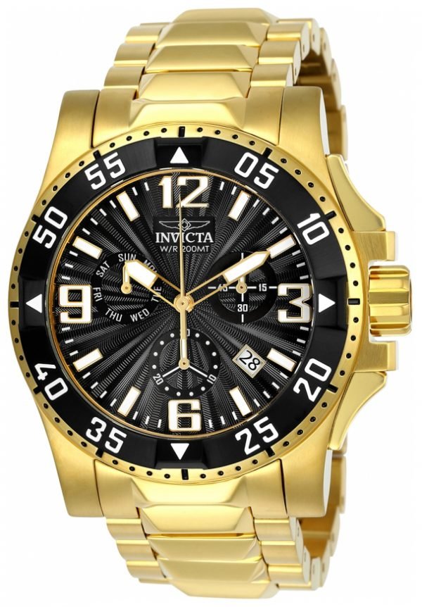 Invicta Excursion 23903 Kello Musta / Kullansävytetty Teräs