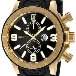 Invicta Jason Taylor 25187 Kello Musta / Kullansävytetty