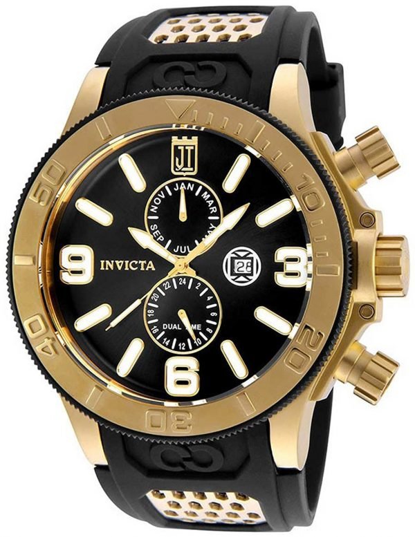 Invicta Jason Taylor 25187 Kello Musta / Kullansävytetty