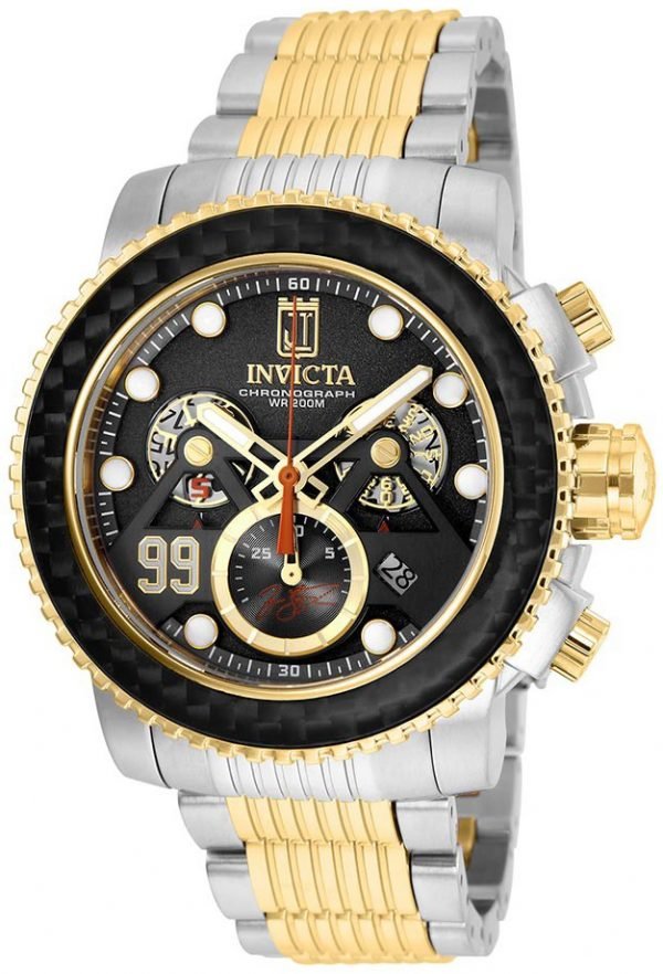 Invicta Jason Taylor 25677 Kello Musta / Kullansävytetty