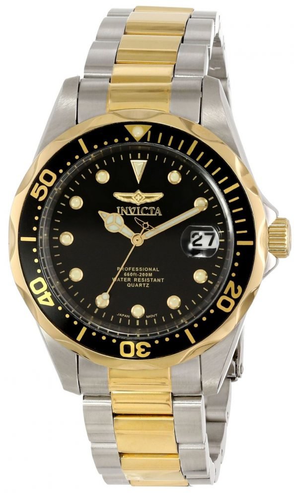 Invicta Pro Diver 17049 Kello Musta / Kullansävytetty Teräs