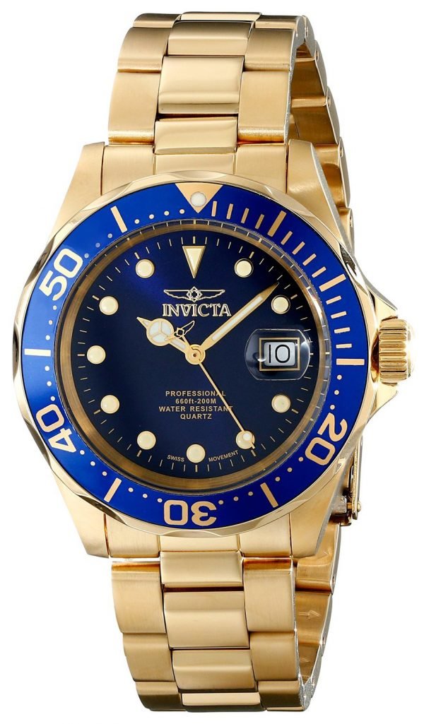 Invicta Pro Diver 17058 Kello Sininen / Kullansävytetty Teräs