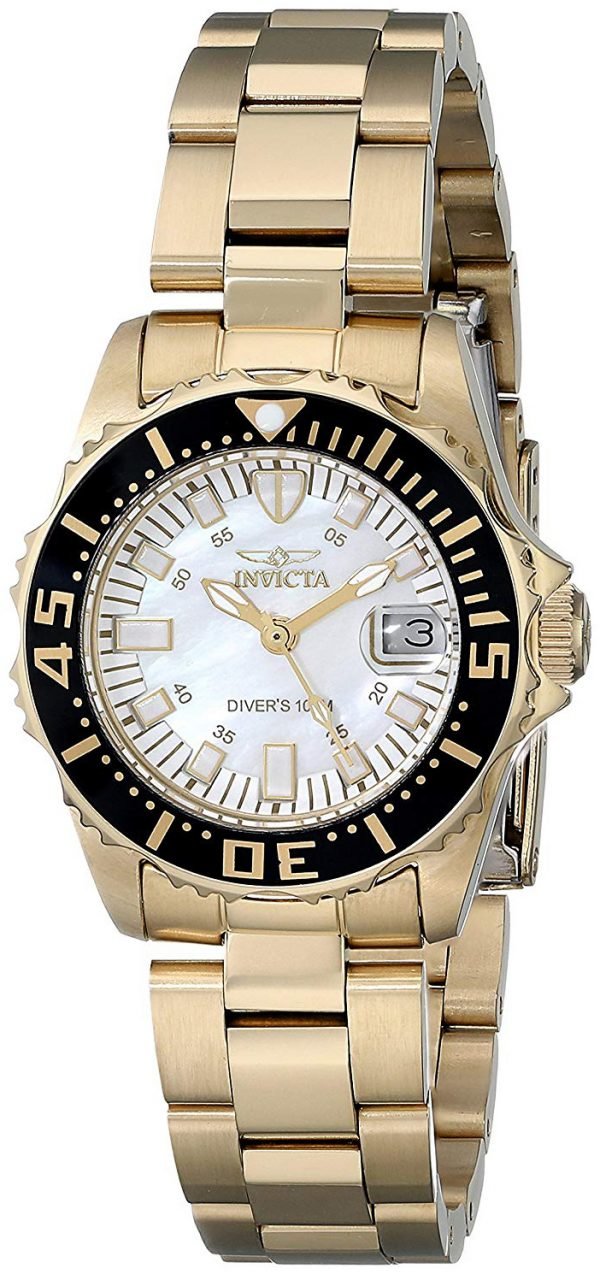 Invicta Pro Diver 17596 Kello Valkoinen / 18k Keltakultaa