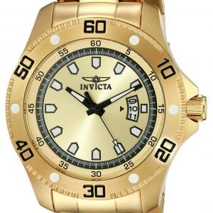 Invicta Pro Diver 19265 Kello Samppanja / Kullansävytetty