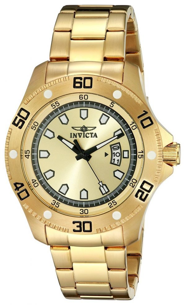 Invicta Pro Diver 19265 Kello Samppanja / Kullansävytetty