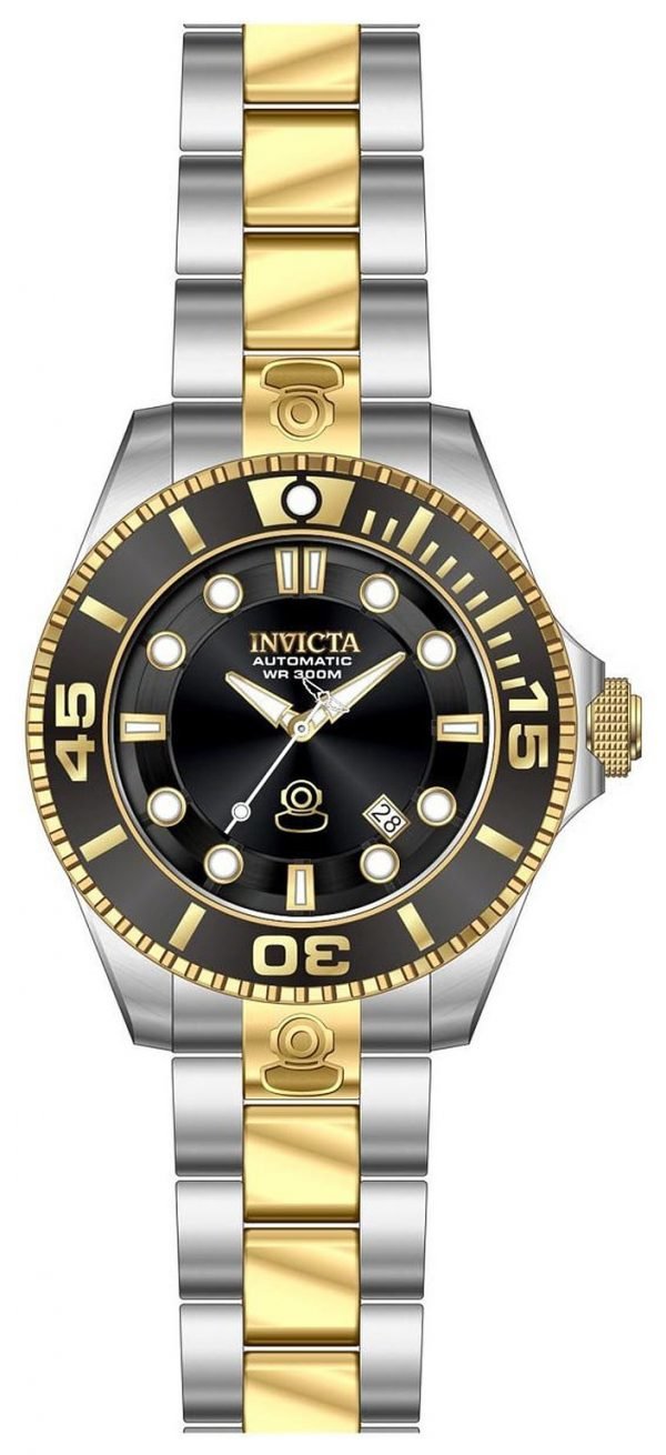 Invicta Pro Diver 19803 Kello Musta / Kullansävytetty Teräs