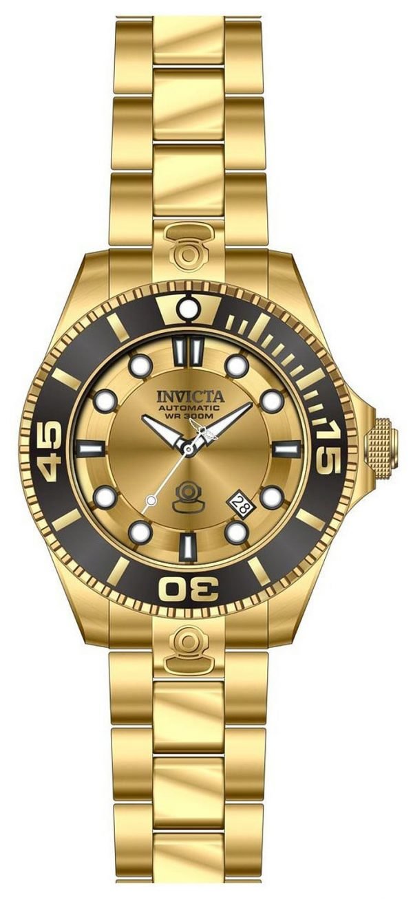 Invicta Pro Diver 19807 Kello Kullattu / Kullansävytetty