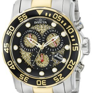 Invicta Pro Diver 19839 Kello Musta / Kullansävytetty Teräs