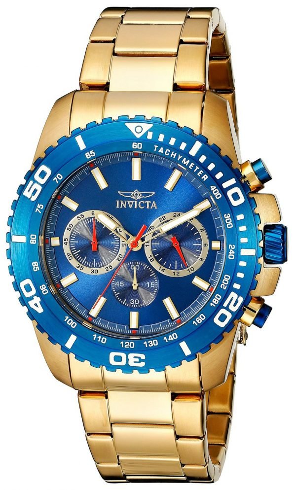 Invicta Pro Diver 19845 Kello Sininen / Kullansävytetty Teräs