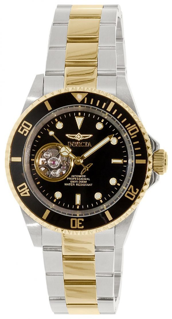 Invicta Pro Diver 20438 Kello Musta / Kullansävytetty Teräs