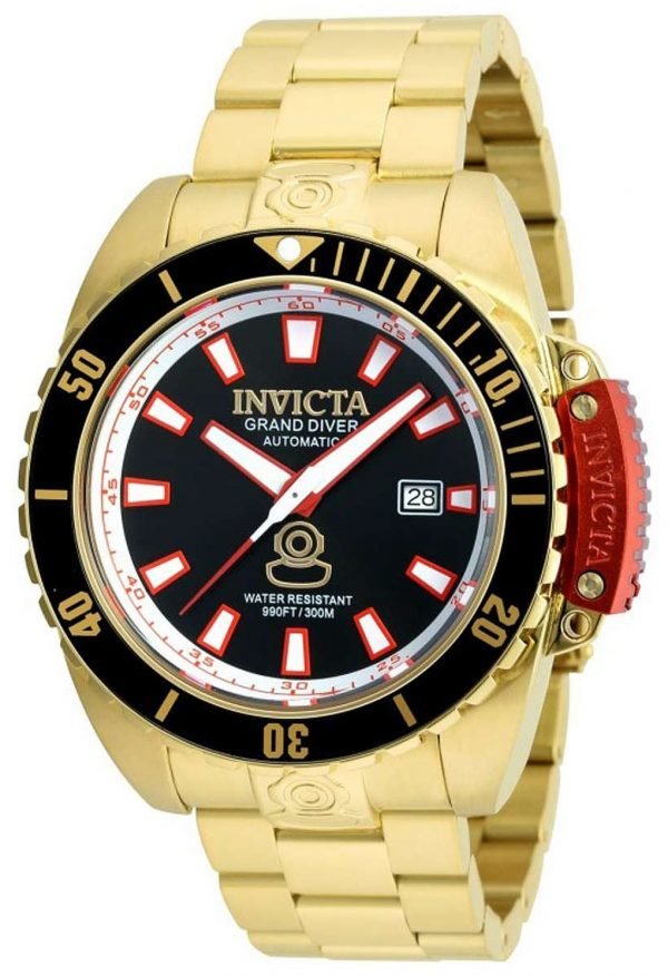 Invicta Pro Diver 21379 Kello Musta / Kullansävytetty Teräs