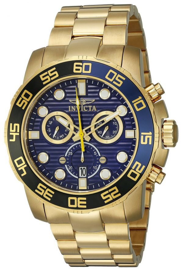 Invicta Pro Diver 21555 Kello Sininen / Kullansävytetty Teräs