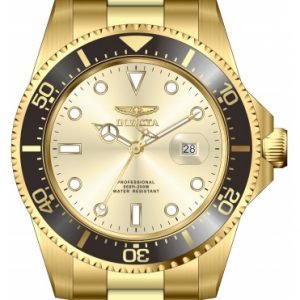 Invicta Pro Diver 22065 Kello Samppanja / Kullansävytetty