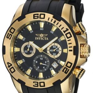 Invicta Pro Diver 22312 Kello Musta / Kullansävytetty Teräs