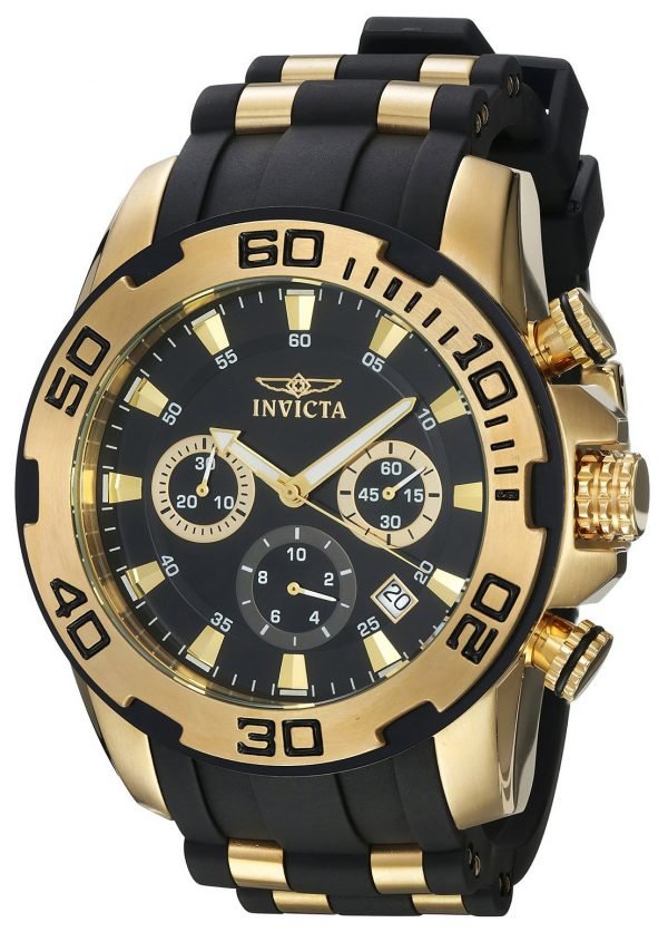 Invicta Pro Diver 22312 Kello Musta / Kullansävytetty Teräs