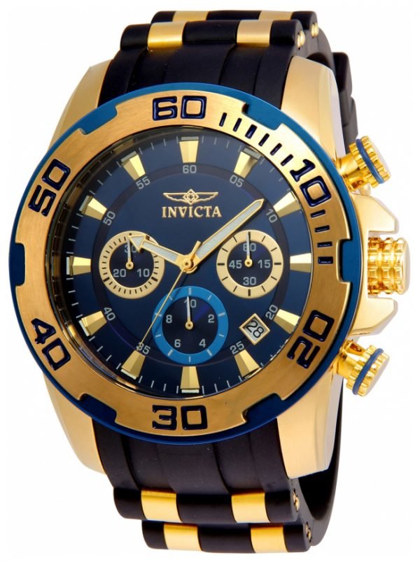 Invicta Pro Diver 22341 Kello Sininen / Kullansävytetty Teräs