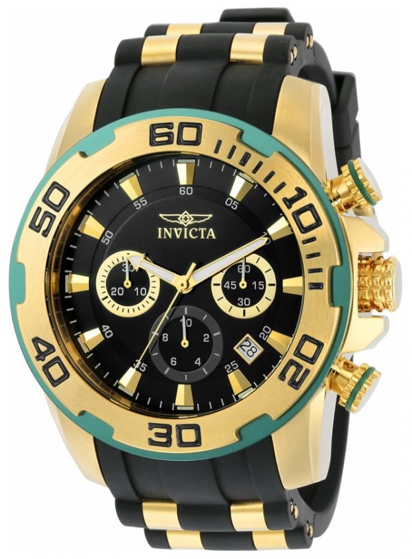 Invicta Pro Diver 22347 Kello Musta / Kullansävytetty Teräs