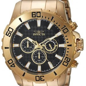 Invicta Pro Diver 22546 Kello Musta / Kullansävytetty Teräs