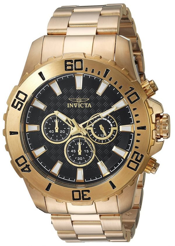 Invicta Pro Diver 22546 Kello Musta / Kullansävytetty Teräs