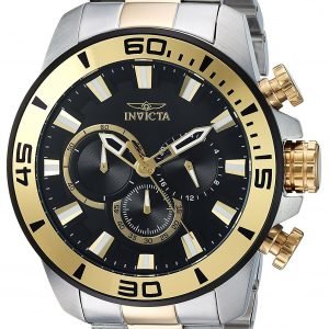 Invicta Pro Diver 22588 Kello Musta / Kullansävytetty Teräs