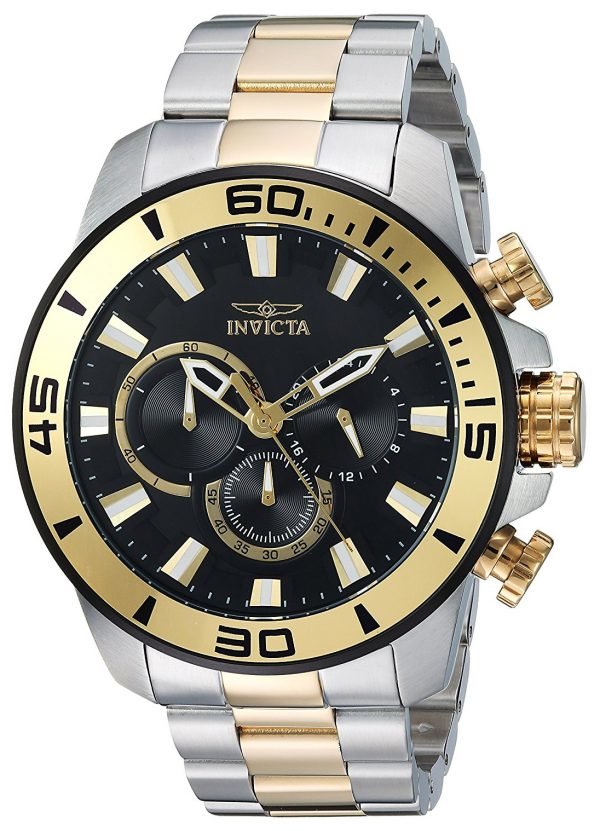 Invicta Pro Diver 22588 Kello Musta / Kullansävytetty Teräs