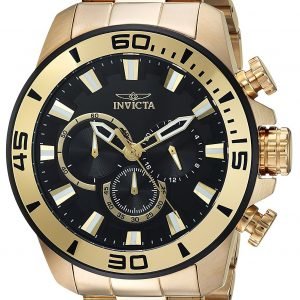 Invicta Pro Diver 22590 Kello Musta / Kullansävytetty Teräs