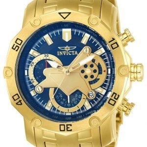 Invicta Pro Diver 22765 Kello Sininen / Kullansävytetty Teräs