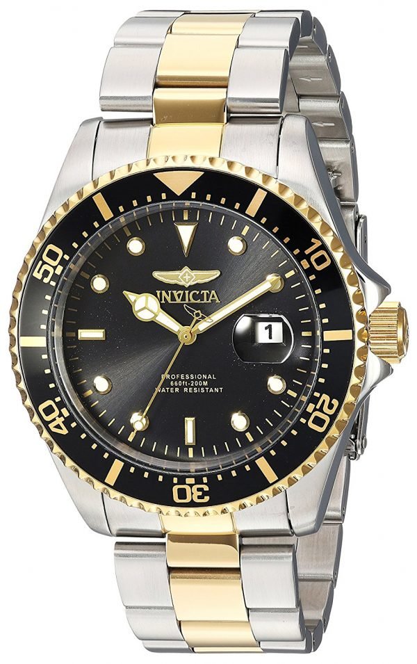 Invicta Pro Diver 23229 Kello Musta / Kullansävytetty Teräs