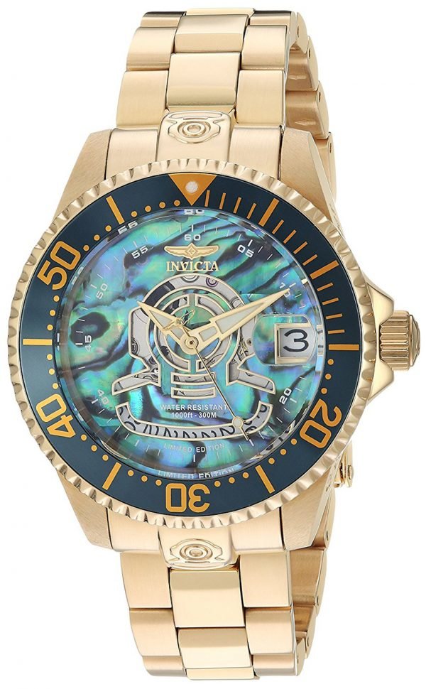 Invicta Pro Diver 23456 Kello Vihreä / Kullansävytetty Teräs