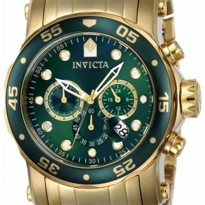 Invicta Pro Diver 23653 Kello Vihreä / Kullansävytetty Teräs